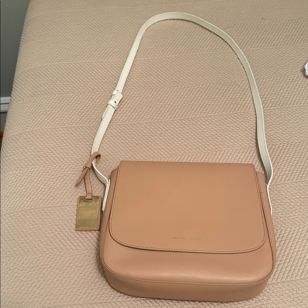 Armani Elegant Tan Crossbody Bag